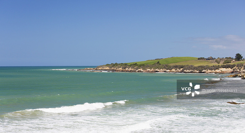 奥玛鲁附近太平洋海岸风光图片素材