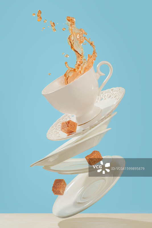 飞翔的咖啡与红糖图片素材