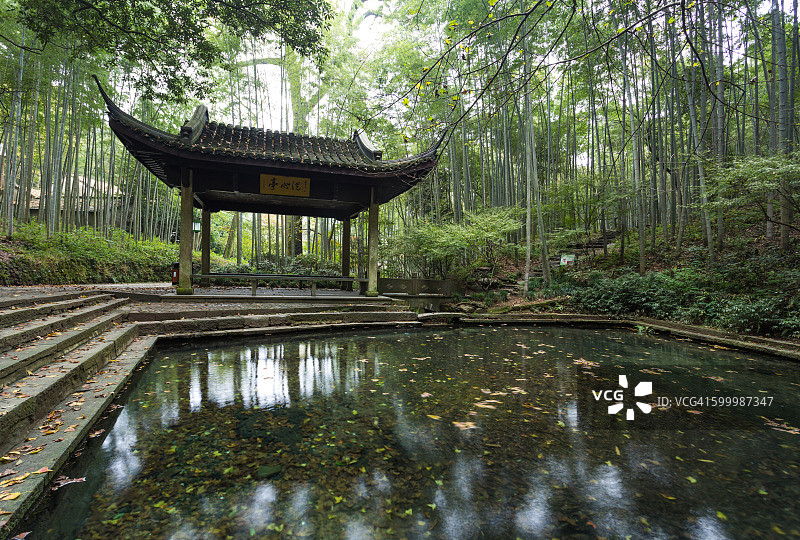 杭州云栖冥想亭图片素材