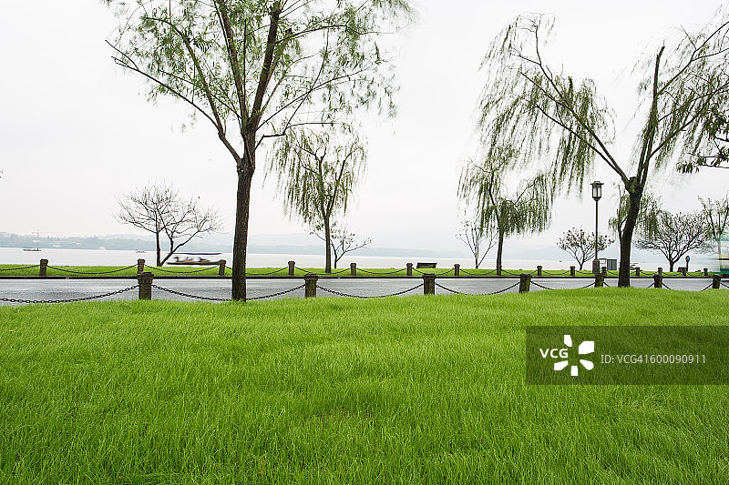 中国杭州白堤风光图片素材