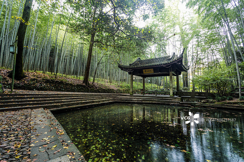 杭州云栖冥想亭图片素材