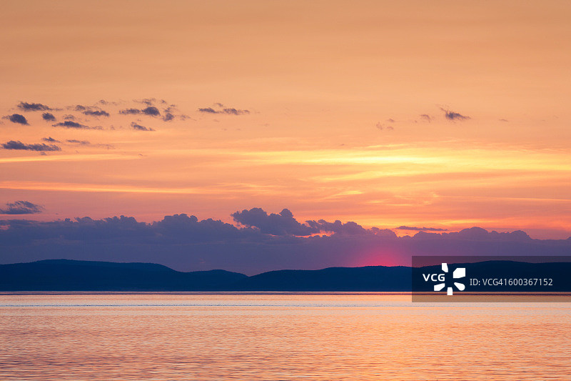 圣劳伦斯河的日落美景图片素材