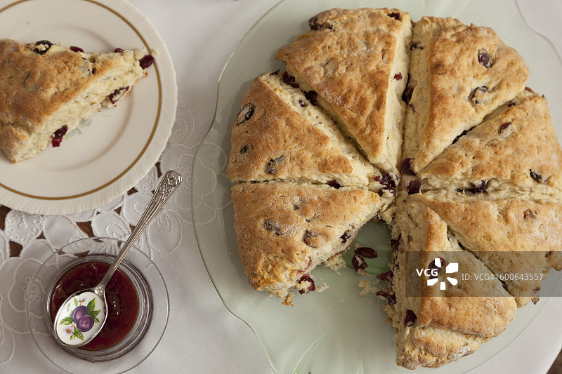 蔓越莓司康饼图片素材