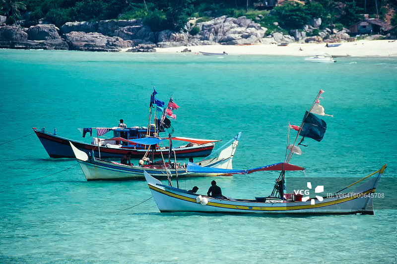 马来西亚大停泊岛的渔船图片素材