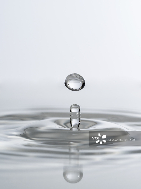 水滴滴落在水面上的瞬间图片素材