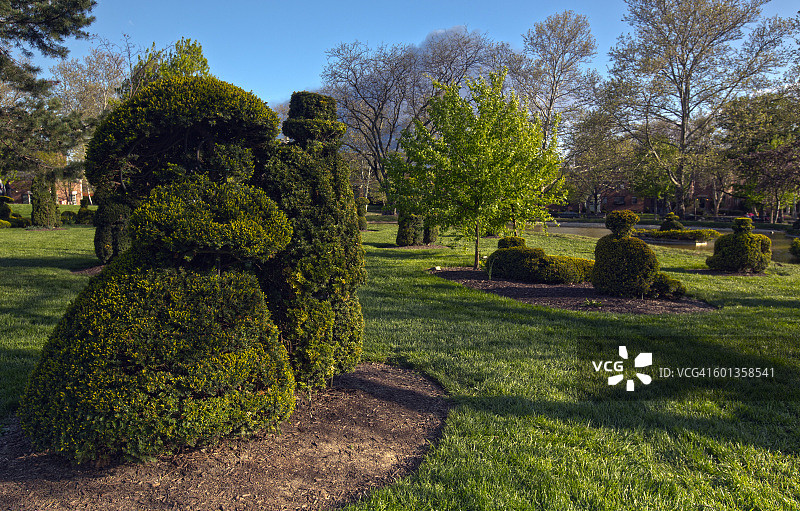 哥伦布市聋哑学校和植物园图片素材