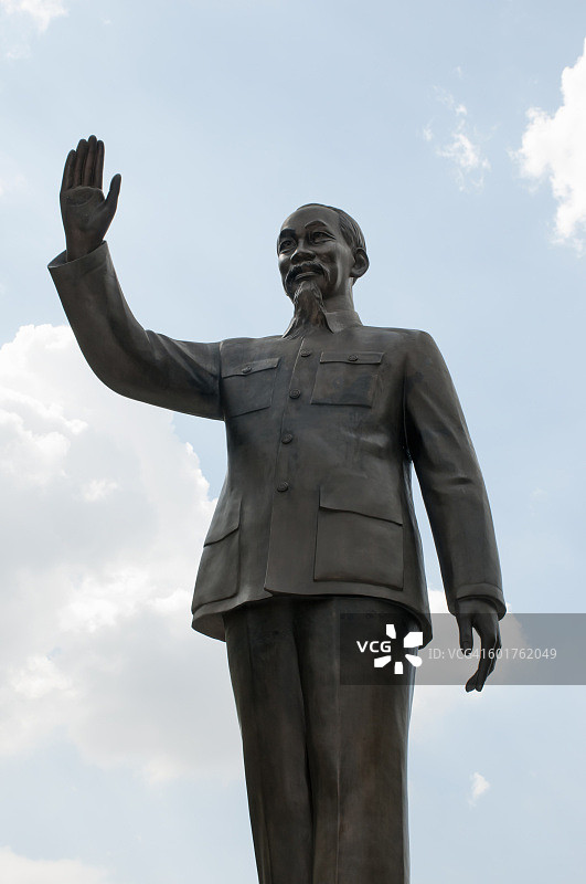 阮惠街上的胡志明雕像图片素材