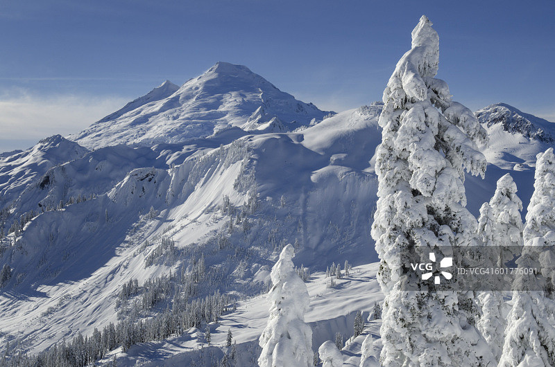 贝克山北喀斯喀特山脉图片素材