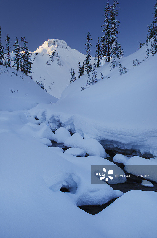 桌山，华盛顿州北喀斯喀特图片素材
