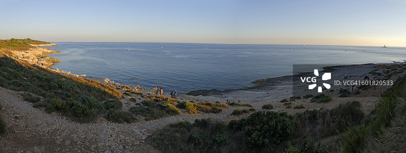 克罗地亚伊斯特拉卡门尼亚克角日落图片素材