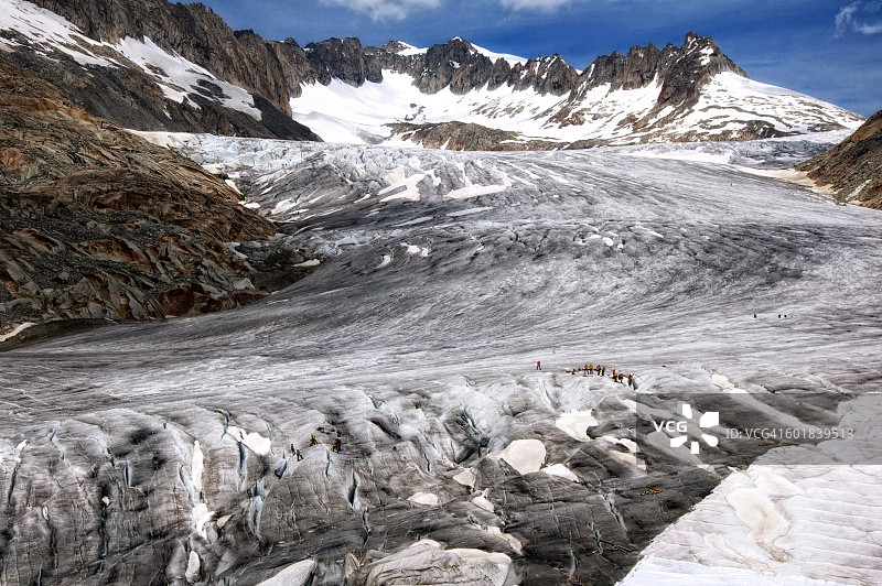 瑞士瓦莱州罗纳冰川图片素材