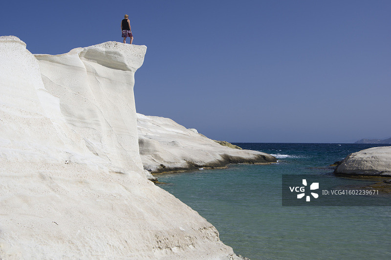 希腊米洛斯岛萨拉基尼科海滩图片素材