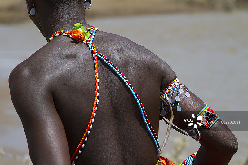 肯尼亚，南尤基，基萨格伊的桑布鲁部落图片素材
