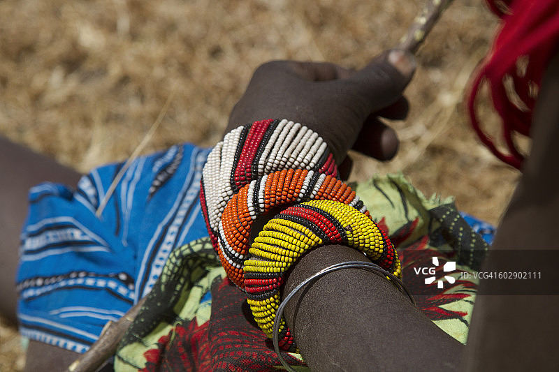 肯尼亚，南尤基，基萨格伊的桑布鲁部落图片素材