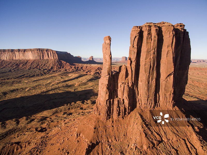 美国亚利桑那州纪念碑谷的空中景观图片素材