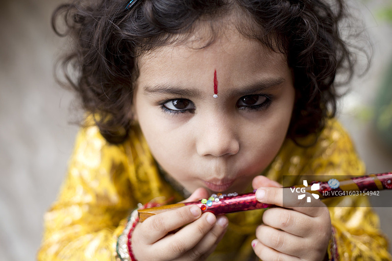 克里希纳 Janmashtami 节图片素材
