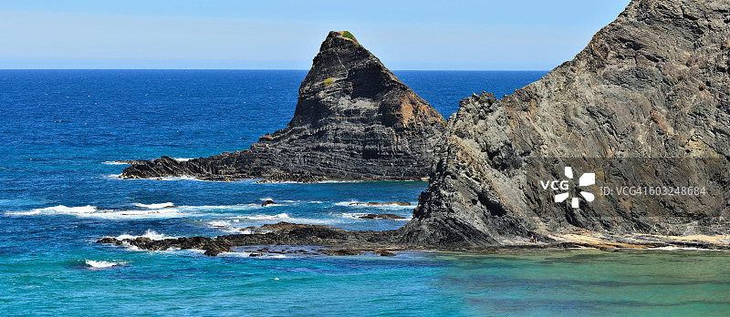 Odeceixe海滩岩石图片素材