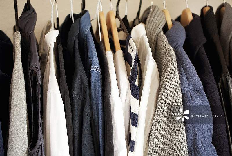 衣物架特写图片素材