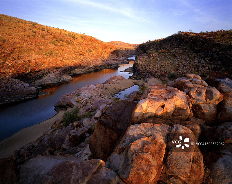 钻石峡谷和菲茨罗伊河，金伯利，西澳大利亚，澳大利亚图片素材