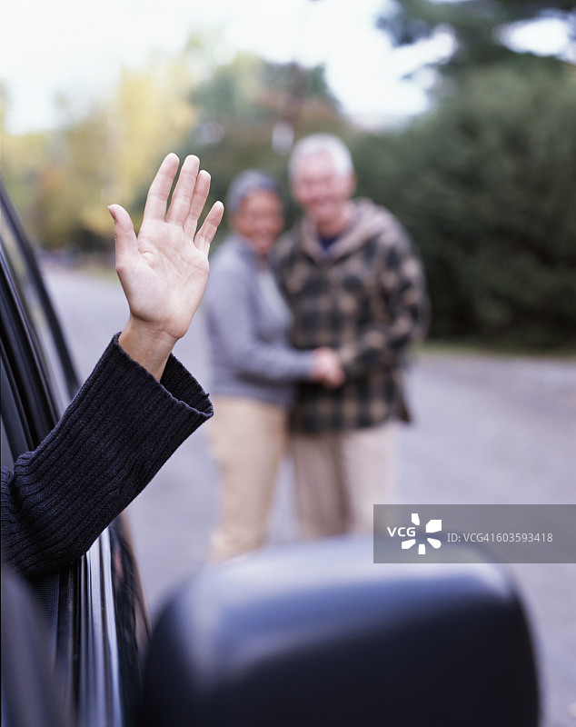 挥手告别图片素材