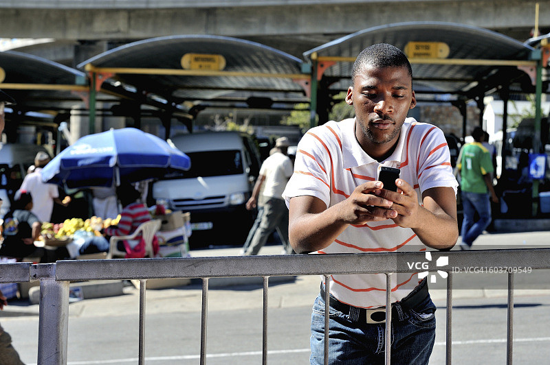 伊丽莎白港的出租车候车点，南非图片素材