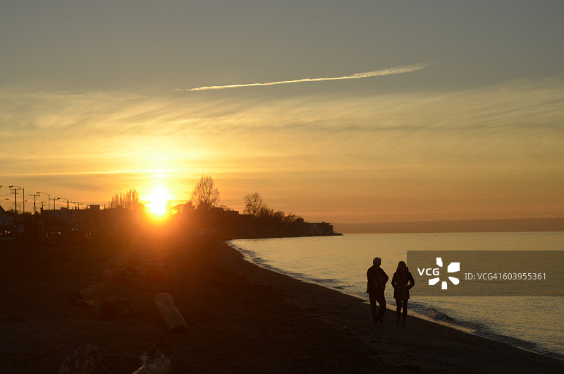 一起看日落图片素材