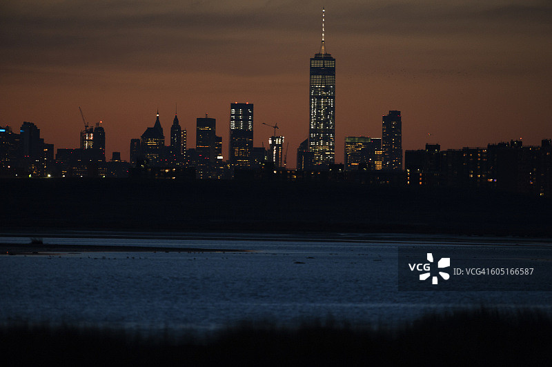 曼哈顿市中心与世界贸易中心图片素材