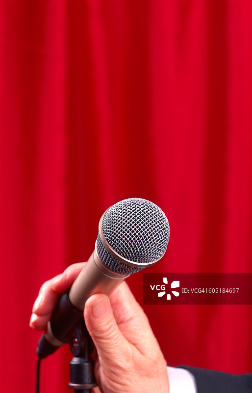 手持麦克风对比图片素材