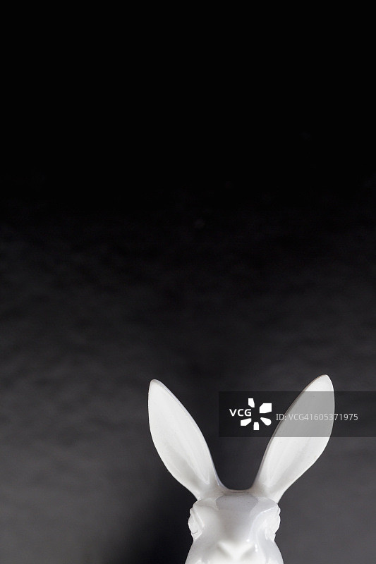 白色复活节兔子头和耳朵图片素材