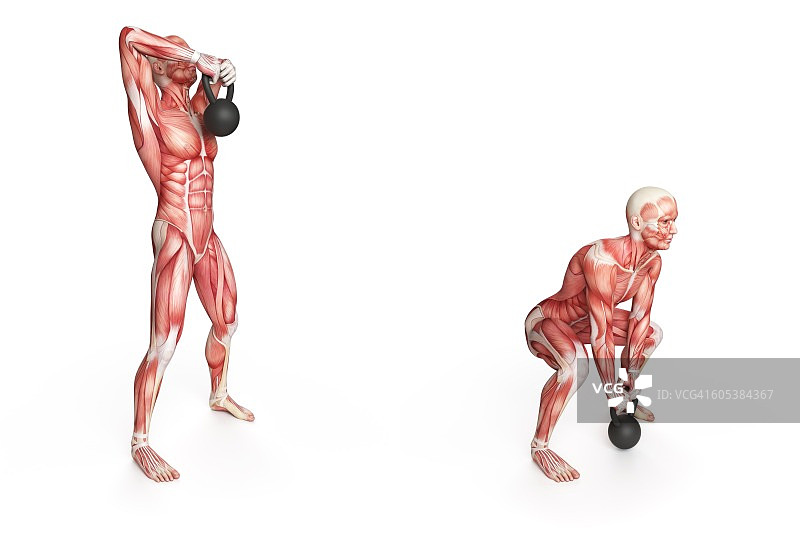 使用壶铃的人（插图）图片素材