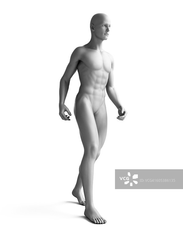 男人站立，插画图片素材