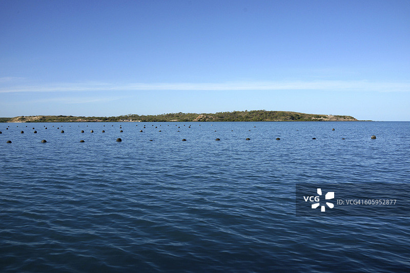 勒韦克角海域的采珠网图片素材