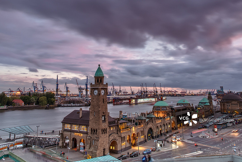 德国汉堡圣保利码头风光图片素材