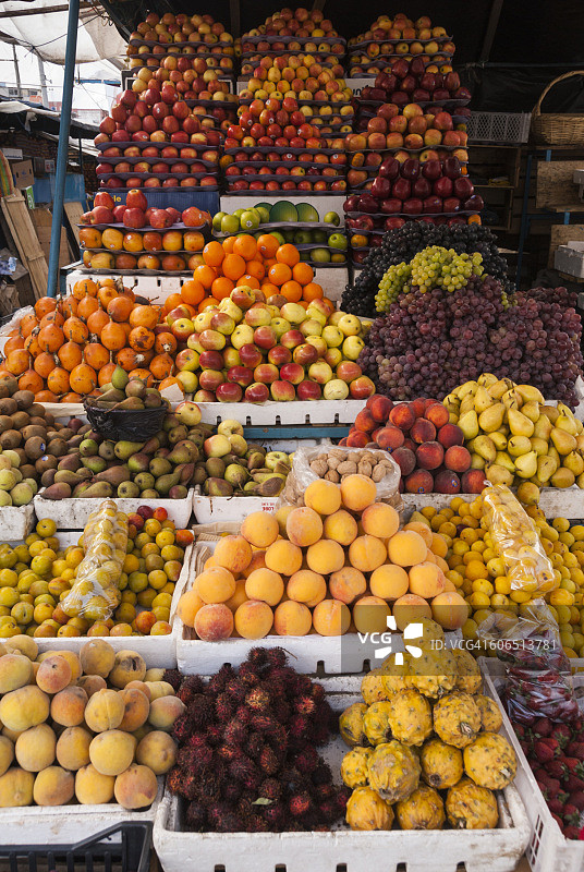 厄瓜多尔拉塔昆加的农产品摊位图片素材
