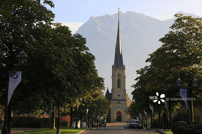 巴德拉加兹水疗小镇与福音教堂图片素材