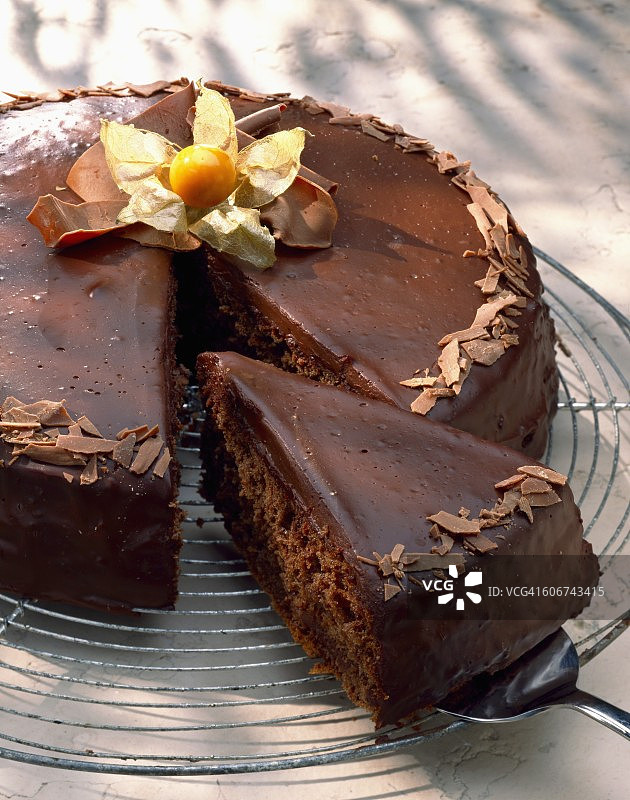 巧克力茶蛋糕图片素材