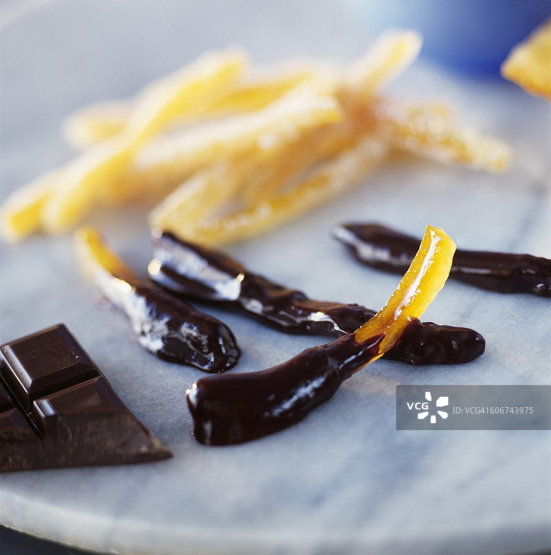 巧克力蘸蜜饯橙子图片素材