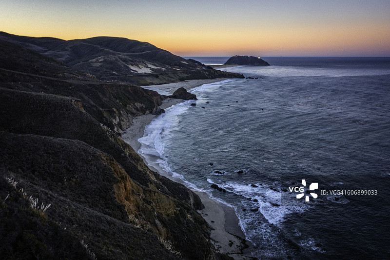 黎明与瑟尔角灯塔图片素材