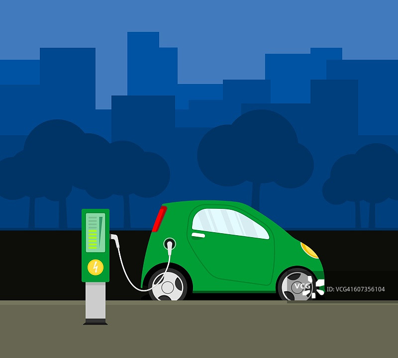 电动汽车充电图片素材