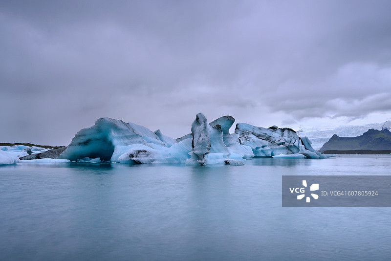 杰古沙龙冰河湖冰川泻湖图片素材