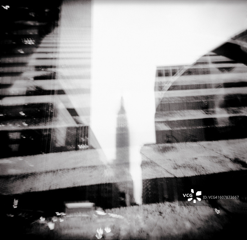 纽约城市景观的多次曝光图片素材