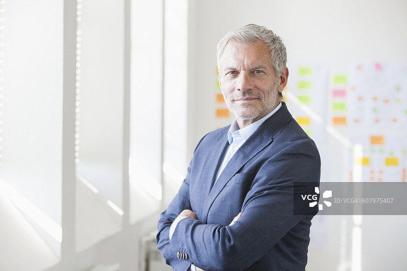 办公室里自信的男商人肖像图片素材