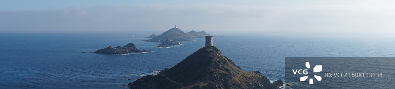 法国阿雅克肖桑吉奈群岛全景图片素材