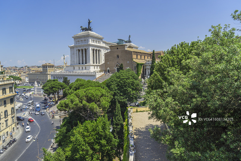 从卡比托利欧山丘看维托里亚诺图片素材
