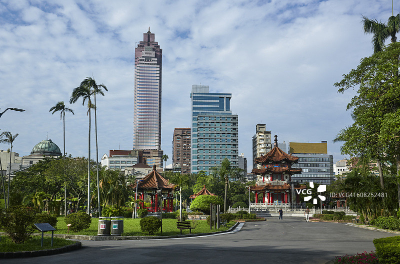 台北市中心的天际线图片素材