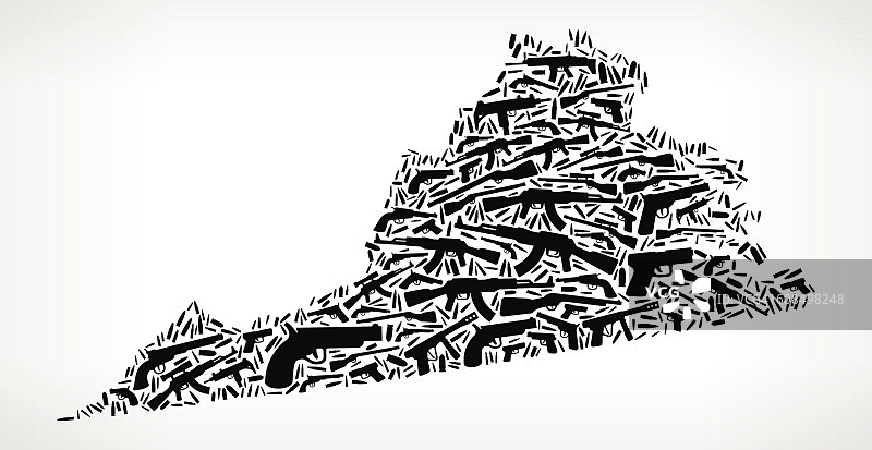 弗吉尼亚州枪支黑色图标图案背景图片素材