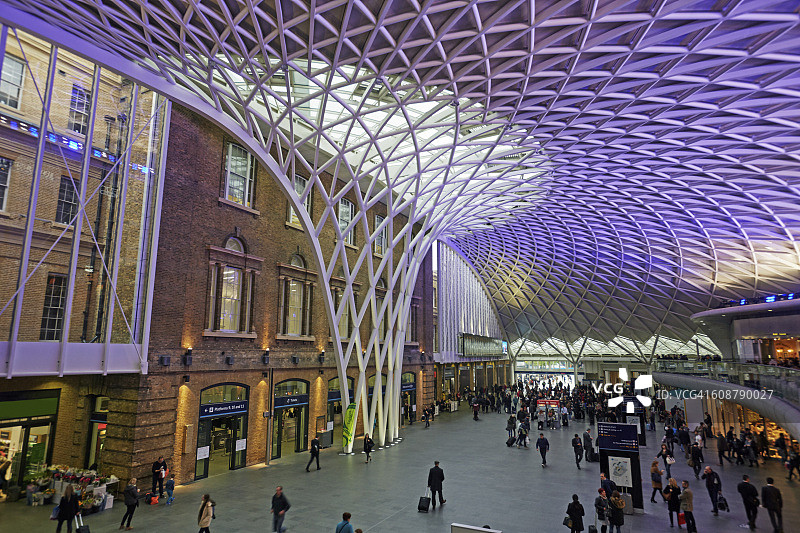 改造后的国王十字车站内部图片素材