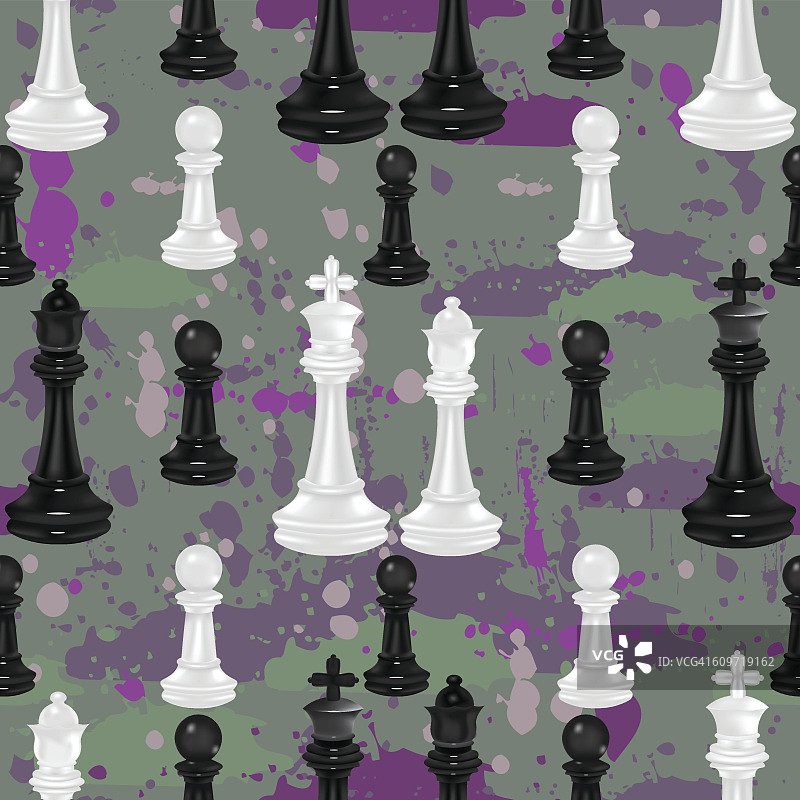 国际象棋棋子无缝背景图片素材