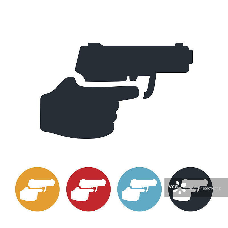 手持手枪图标图片素材
