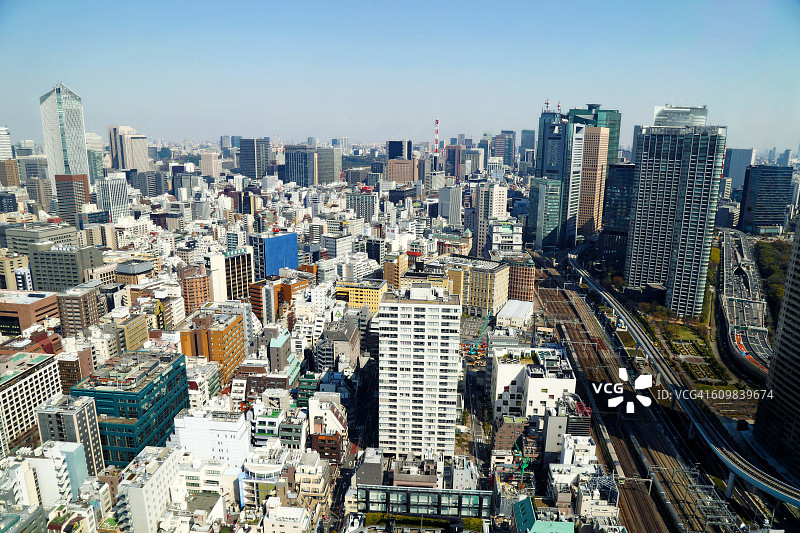 日本东京城市天际线图片素材